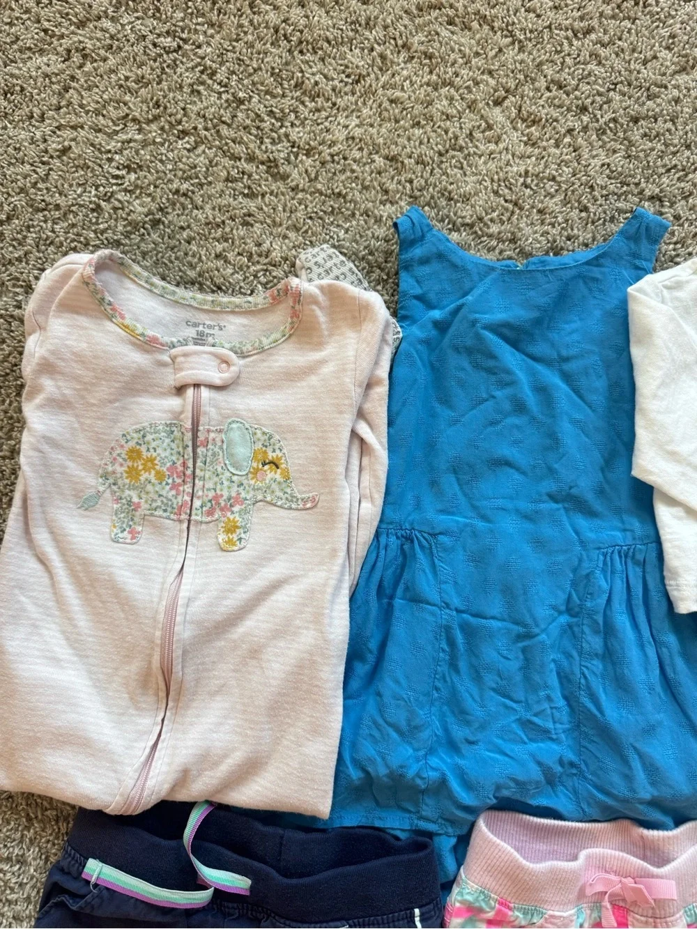 Baby Girl Clothing Bundle 18M Dresses Shorts Carter’s Cat & Jack Outfit Lot